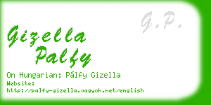 gizella palfy business card