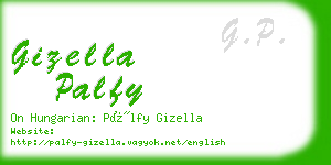 gizella palfy business card